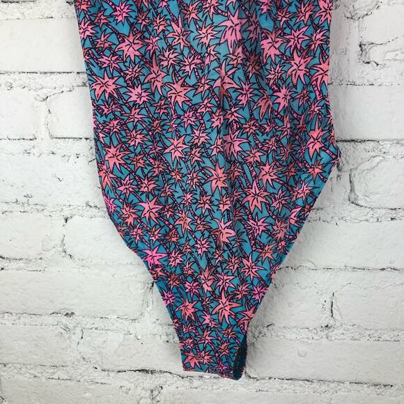 Vintage 90’s Y2K Solar Tan Thru Palm Tree Swimsuit - Picture 3 of 9
